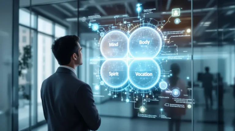 Human 3.0 : le modèle intégral qui dépasse les conseils de développement personnel basiques. Cartographiez votre plein potentiel à travers 4 Quadrants, 3 Niveaux et l'IA comme accélérateur ou piège.